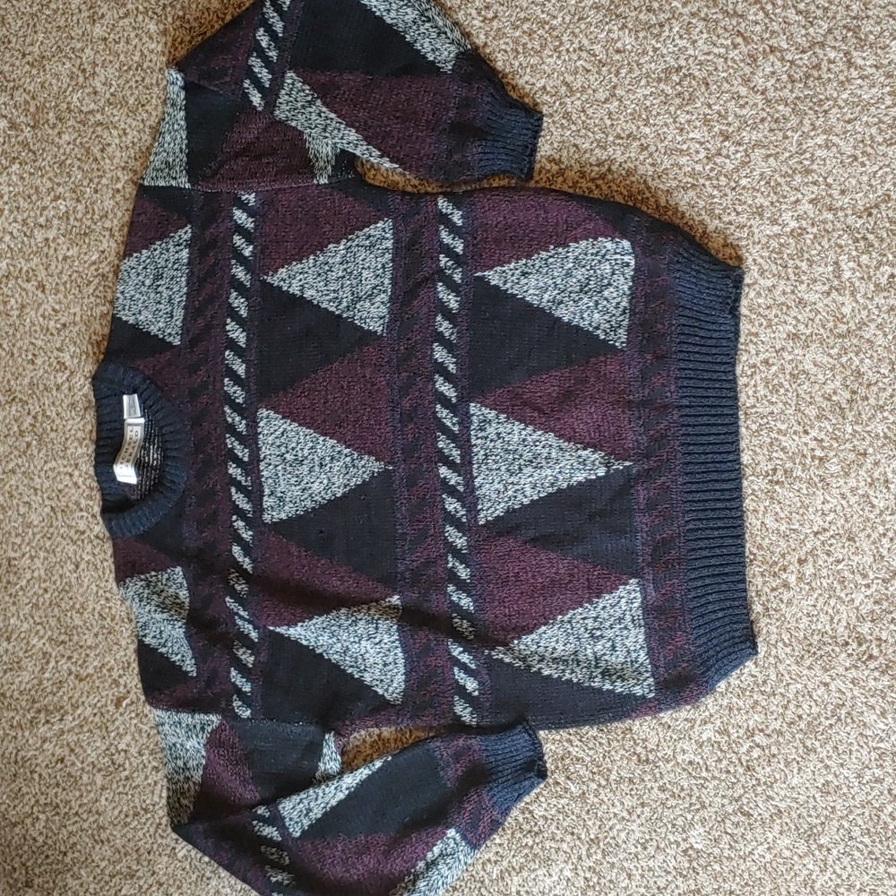 VTG Michael Gerald Grandpa Sweater Geometric Golf Crewneck Men's Size L